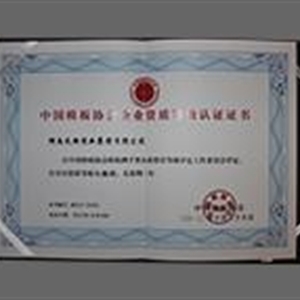 中国模板协会企业资质等级认证证书