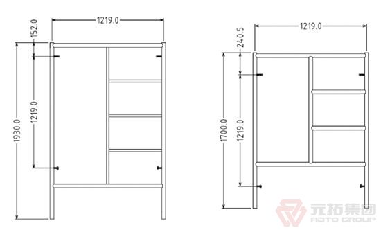 元拓梯架尺寸规格