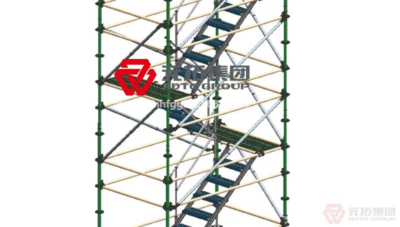 道路施工镀锌圆盘脚手架图片