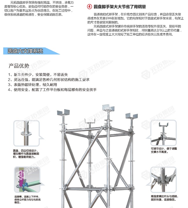 镀锌圆盘脚手架